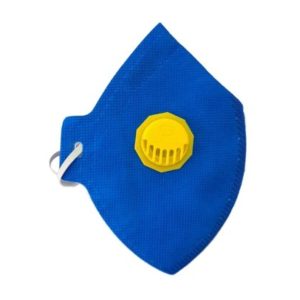 MÁSCARA RESPIRATÓRIA PFF2 AZUL COM VÁLVULA SUPER SAFETY CA 44594